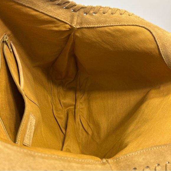 Vintage Claudia Firenze Tooled Leather & Suede Shoulder Bag Hobo Tote EUC - Picture 6 of 9